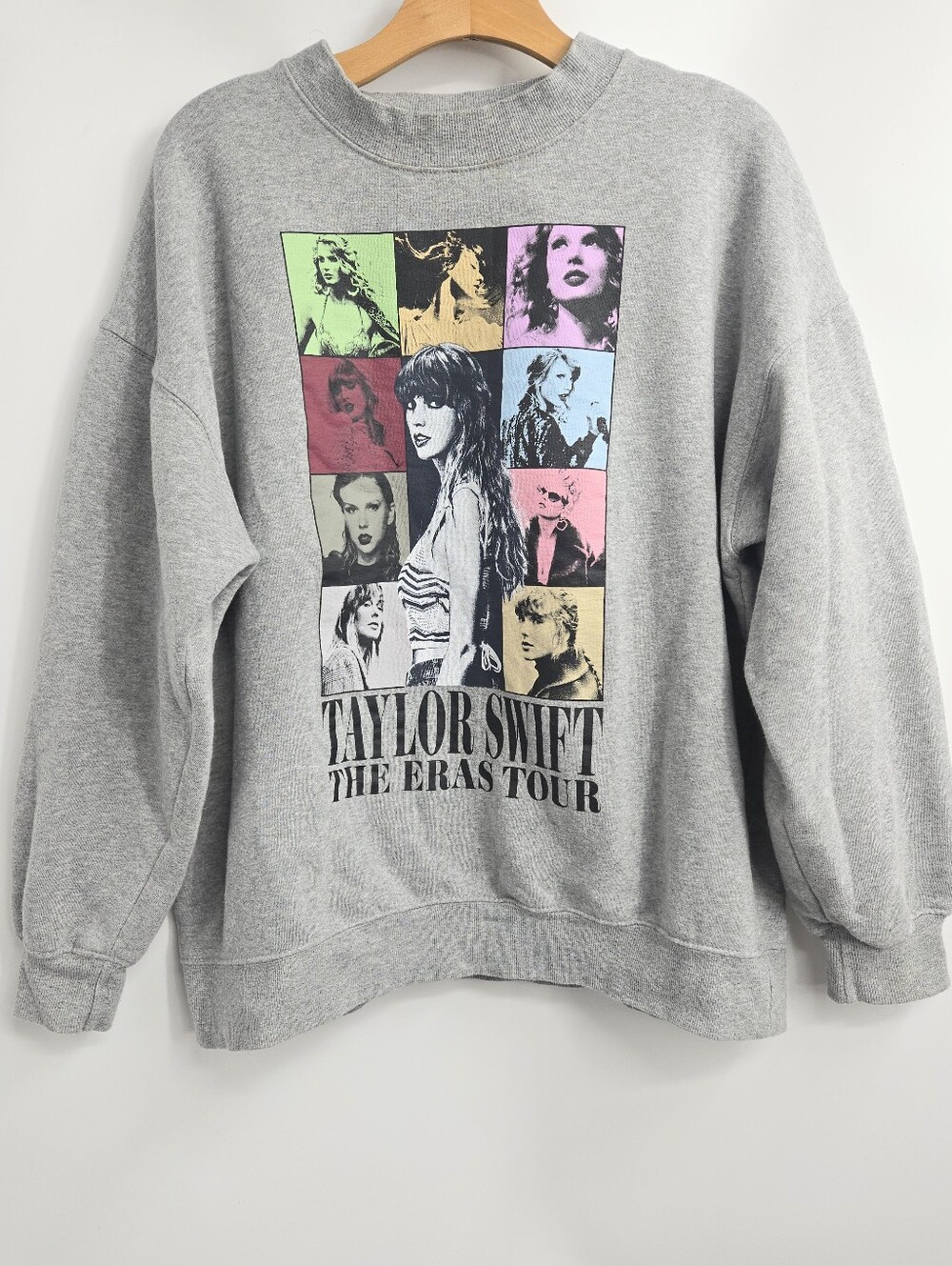 Taylor Swift The Eras Tour Gray Graphic Crewneck Sweatshirt